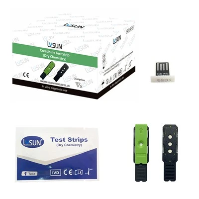 Testovací proužky kreatintinu Hangzhou Lysun pro analýzu funkce ledvin Analyzační proužky metr Poct
