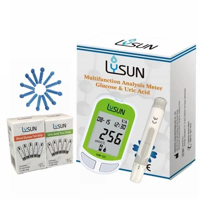 Lysun 2v1 glukometr na měření hladiny cukru v krvi s proužky Domácí péče Clinical